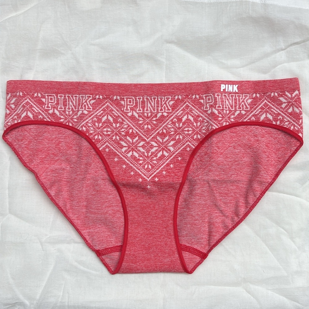 PINK Victoria's Secret Red Seamless Bikini Panty